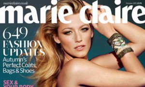 October 2012 issue Marie Claire magazine with video inside of it