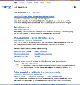 web advertising screen grab